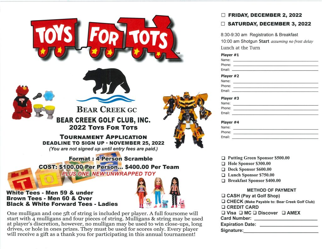 Toys for Tots Tournament